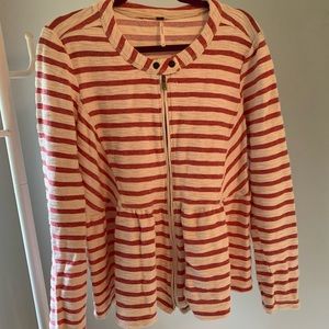 Free People Peplum Zip-up